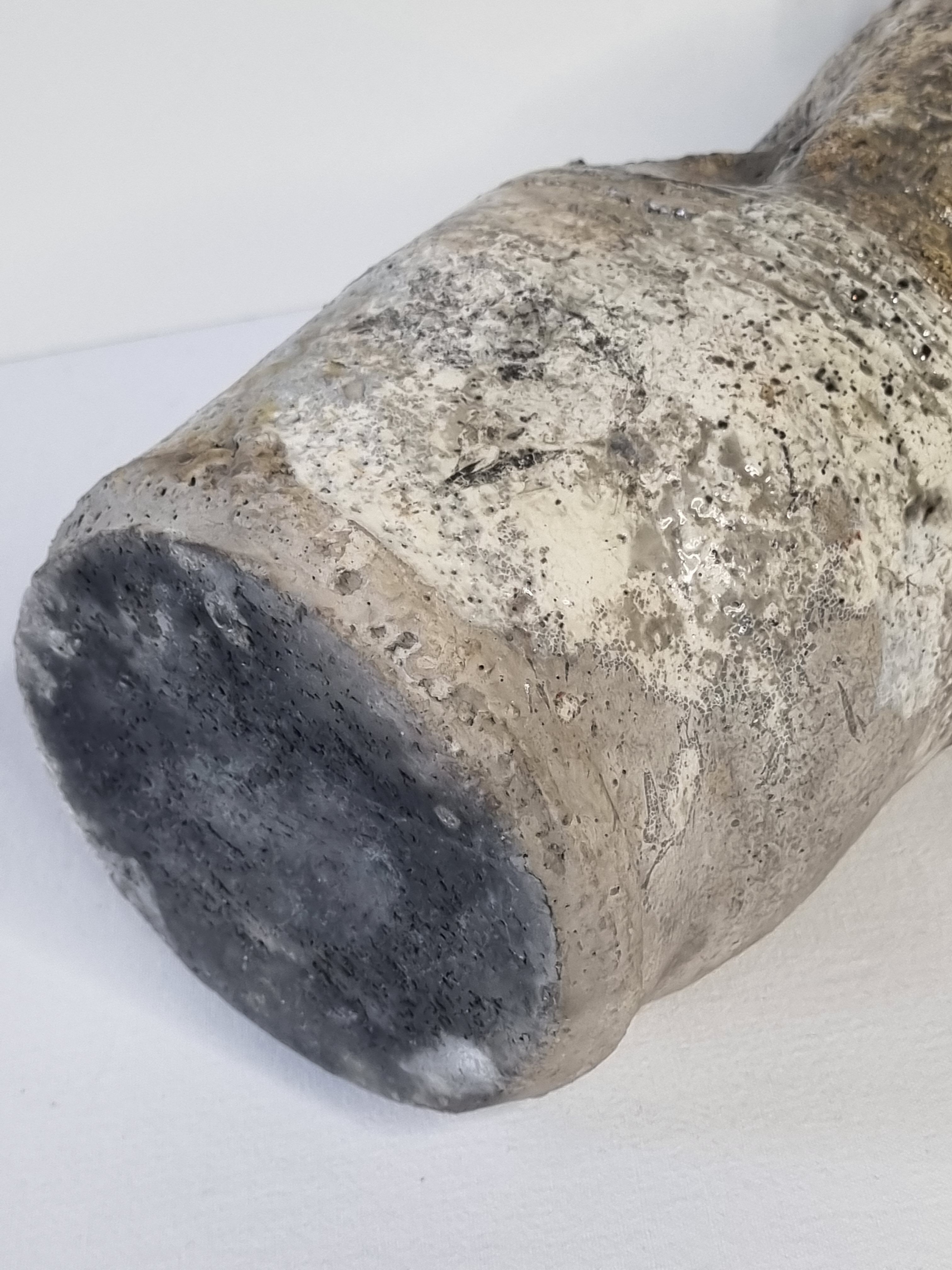 Enamelled ceramic roll vase