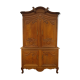 Buffet two bodies in solid oak cauchois