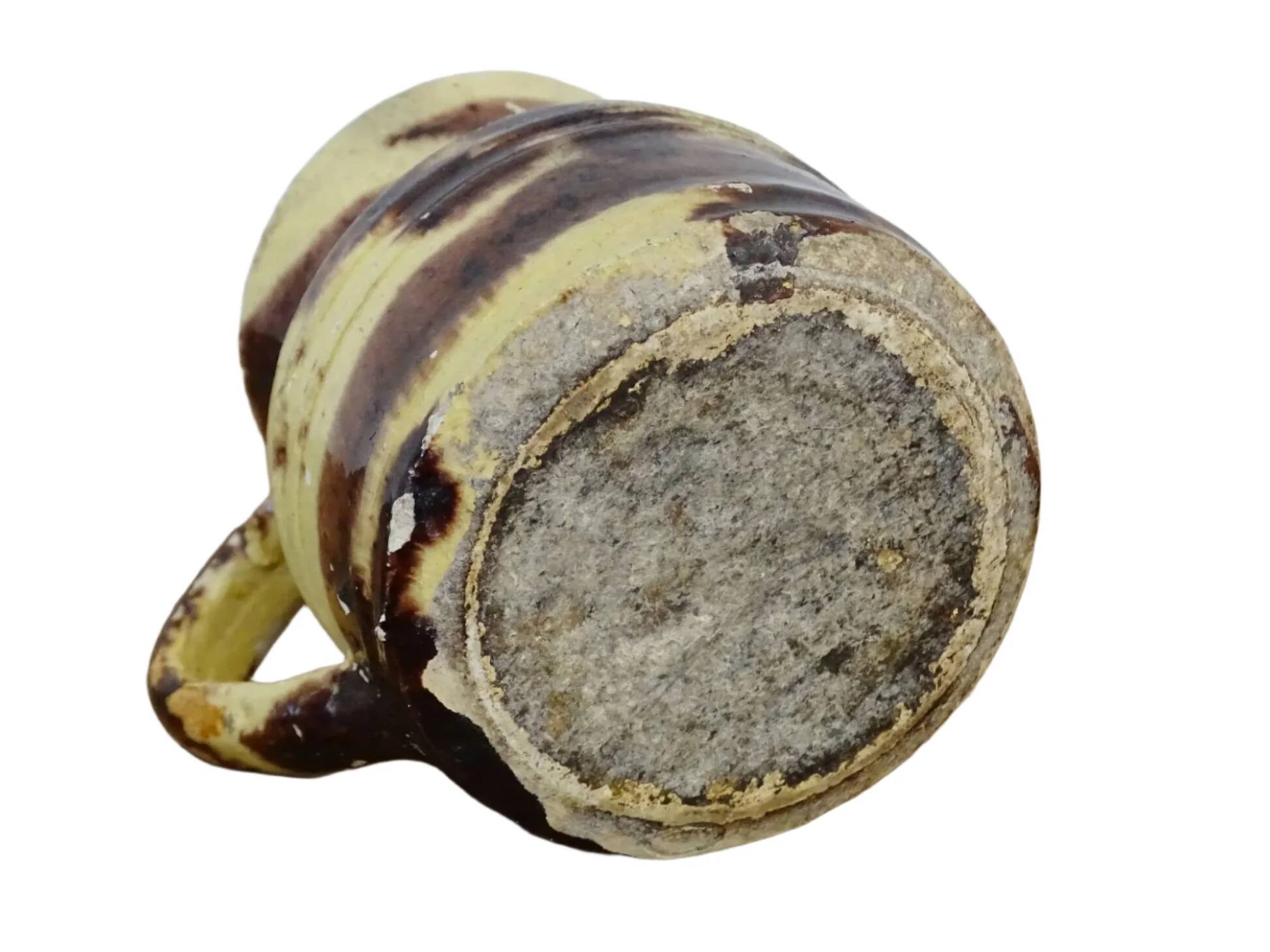 Petit pichet ancien français en céramique avec couvercle, provenant de Dieulefit