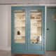 Bibliothèque vintage bleue