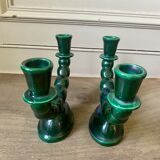 Pair of ceramic candle holders