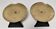 Pair of brass and metal candle holders design 70s