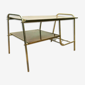 Table basse vintage a deux plateaux XX siècle vers 1970