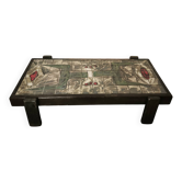 Ceramic coffee table, signed Dan