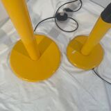 Lampadaire réglable en métal jaune Space Age1970