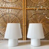 White opaline bedside lamp