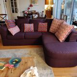 Purple corner sofa