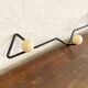 Sixties coat rack/hook, metal and white wood