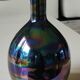 Murano Iridescent ball vase/With iridescent reflections. Mary line. Dim 20 x 10 cm
