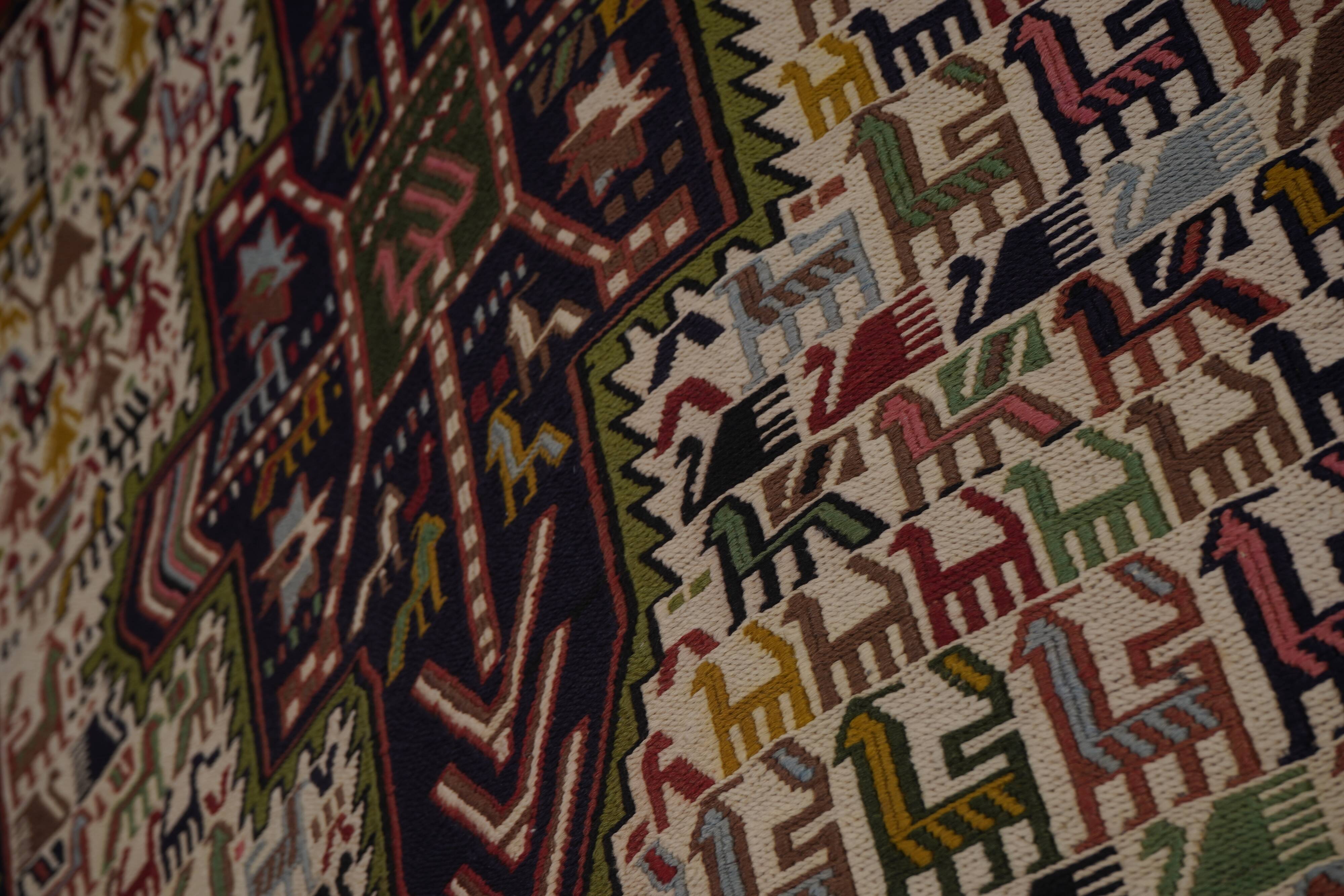 Vintage Turkish Oushak Rug Handwoven 104x285 cm