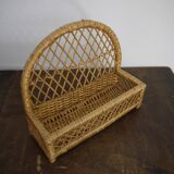 Rattan wall shelf