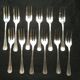 Christofle 12 cake forks model Boreal silver metal