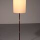 Temde teak and metal floor lamp with a new custom lampshade – 1960s elegance