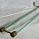 Art deco towel rack brass and glass