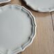 3 scalloped dessert plates