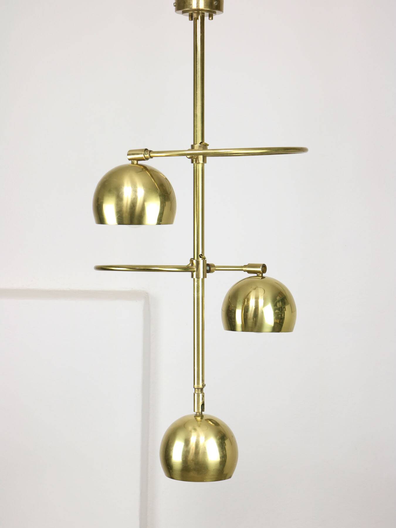 Vintage Italian Brass Ceiling Chandelier