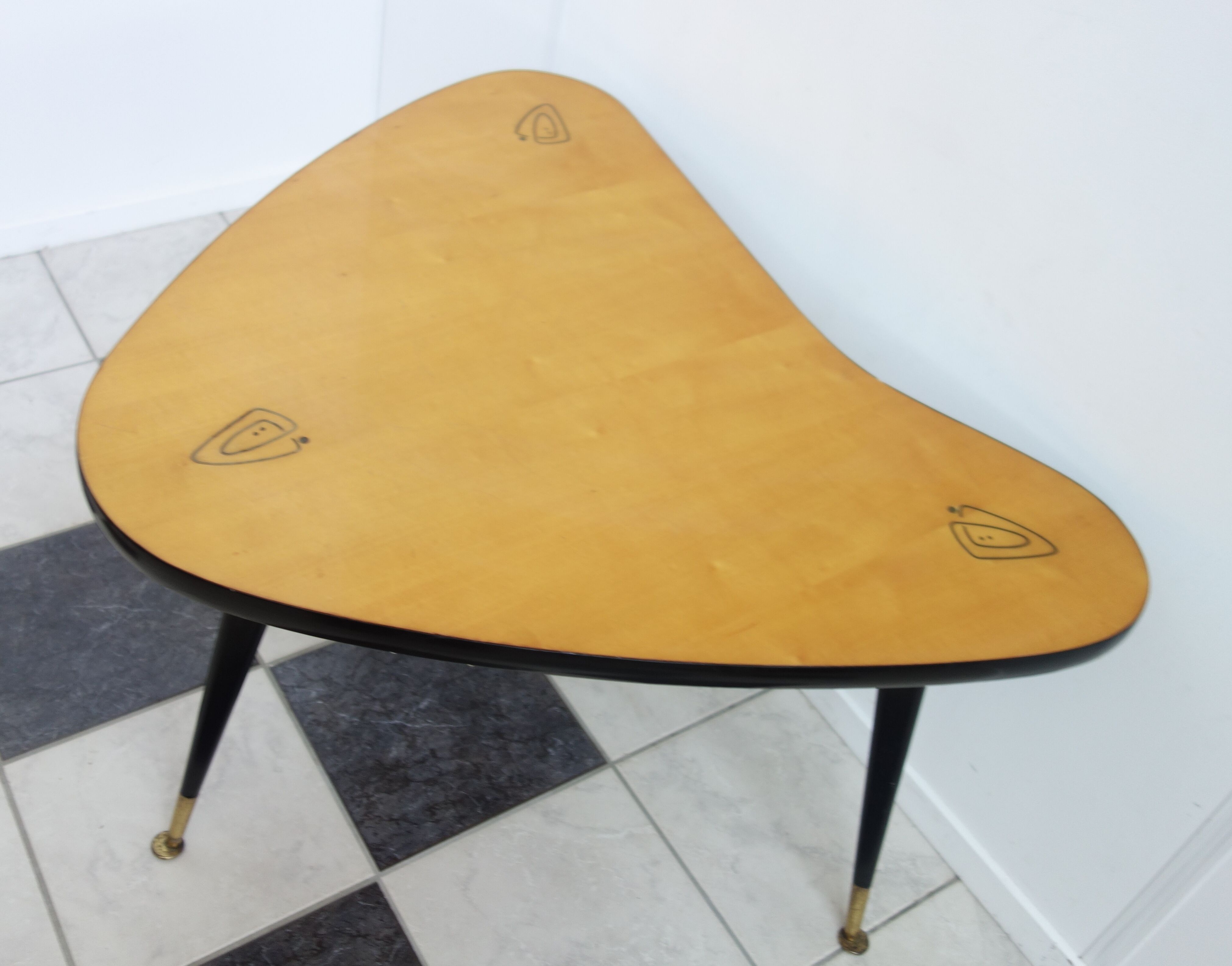 Boomerang shape coffee table 1950