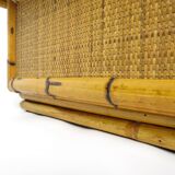 Bamboo and rattan coffee table, 1970s