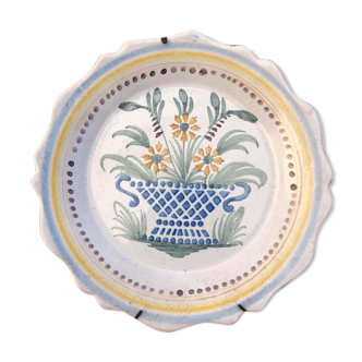 18th century Nevers earthenware plate