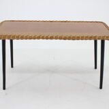 1970s Coffe Table with Rattan edge, France