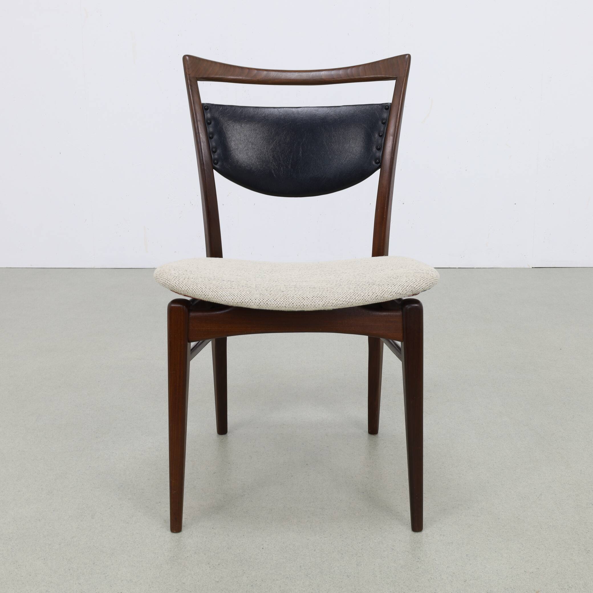 Vintage teak dining chairs by Louis van Teeffelen, 1960s NEW upholstery