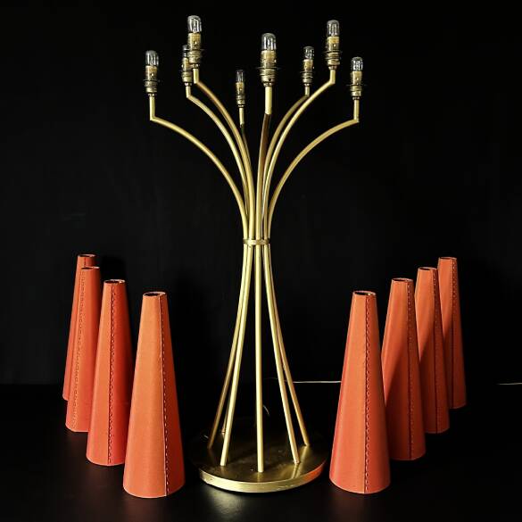 Pair of large candelabra lamps