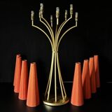 Pair of large candelabra lamps