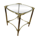 Small side table with a smoked glass top, Hollywood Regency.