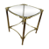 Small side table with a smoked glass top, Hollywood Regency.
