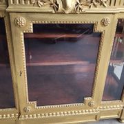 Louis xvi display cabinet in gilded wood