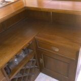 Bar and stools in teak