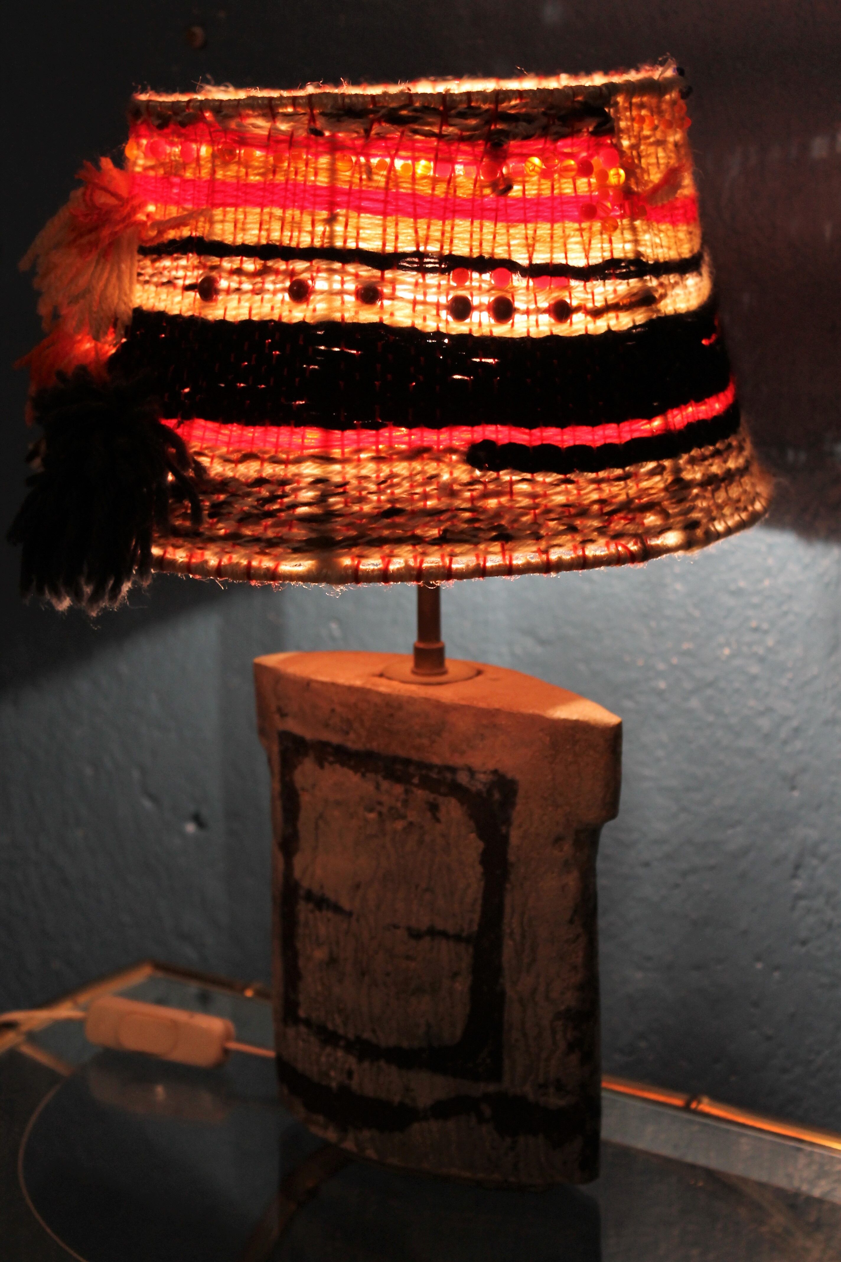 Ceramic lamp by Richard Bouhl, 1980s