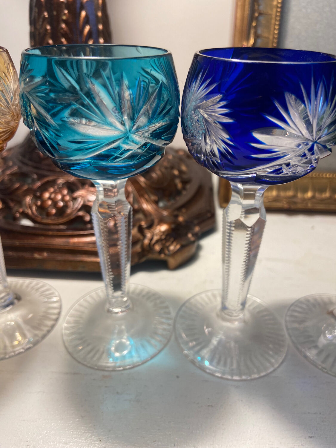 Crystal liquor glasses