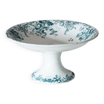 St Amand iron earth compote bowl "Campanule"