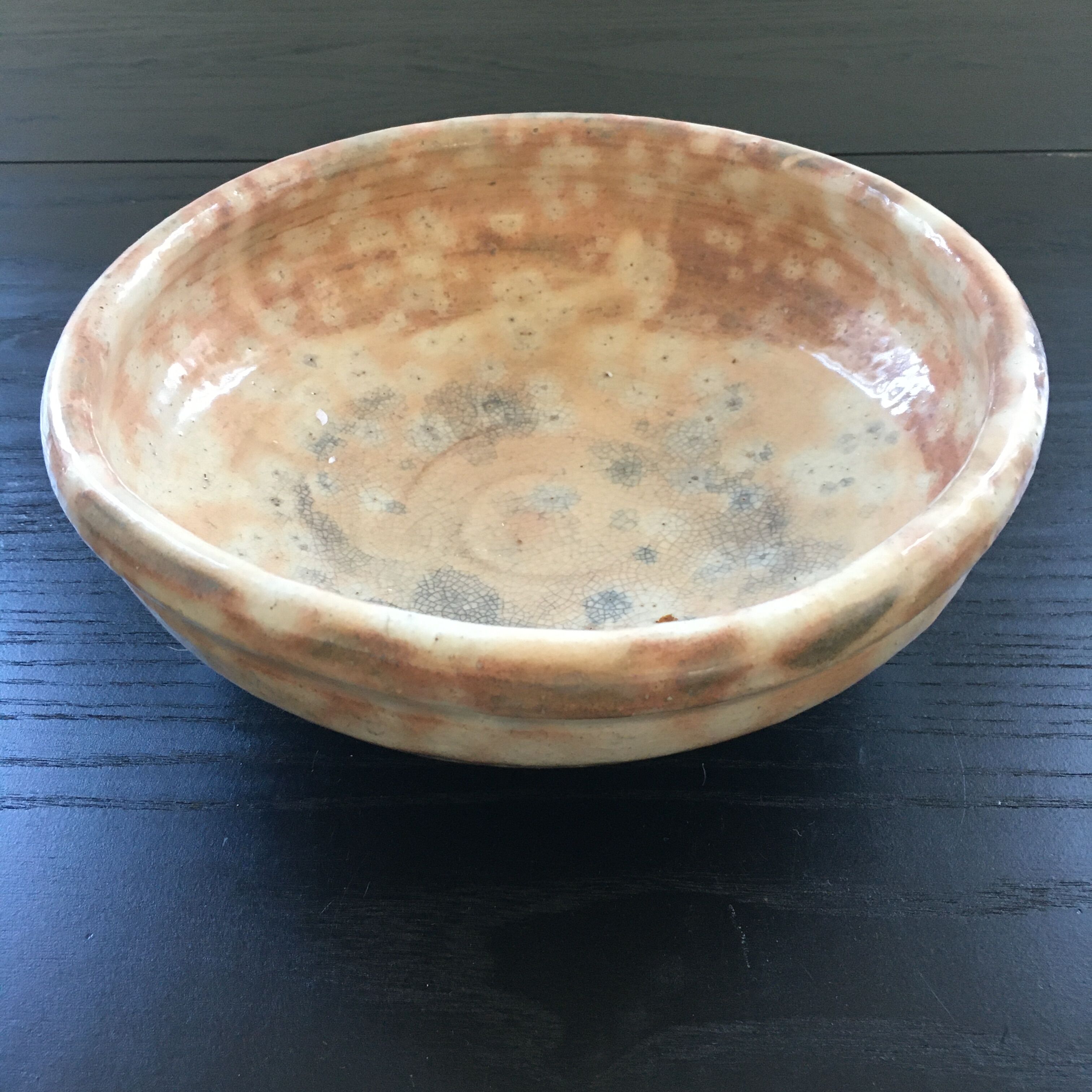 Pink beige raku cup