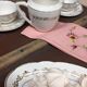 Antique oval shaped white and gold dish made in France Sarreguemines