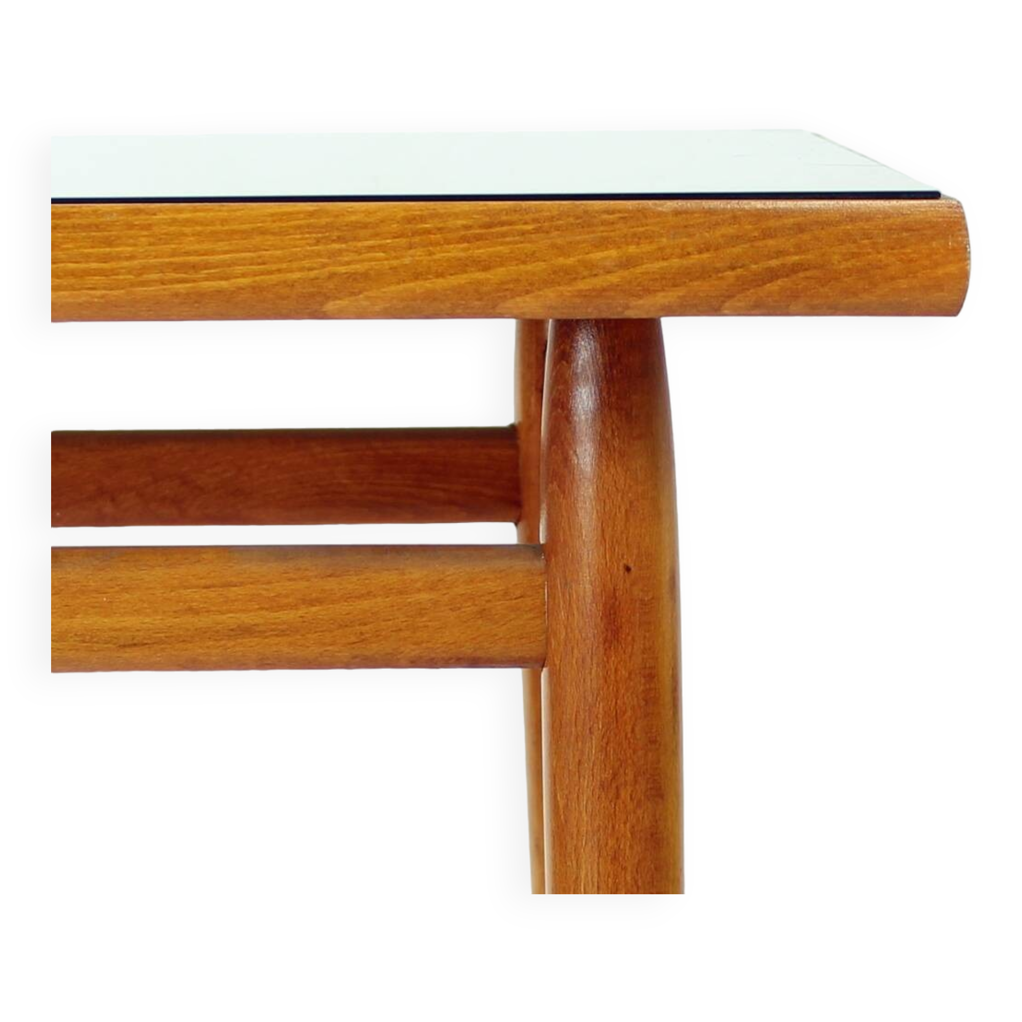 Table d'appoint sur roulettes en chêne, Tchécoslovaquie 1970