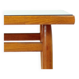 Table d'appoint sur roulettes en chêne, Tchécoslovaquie 1970