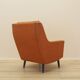 Fauteuil orange, design danois, années 1970, fabriqué au Danemark