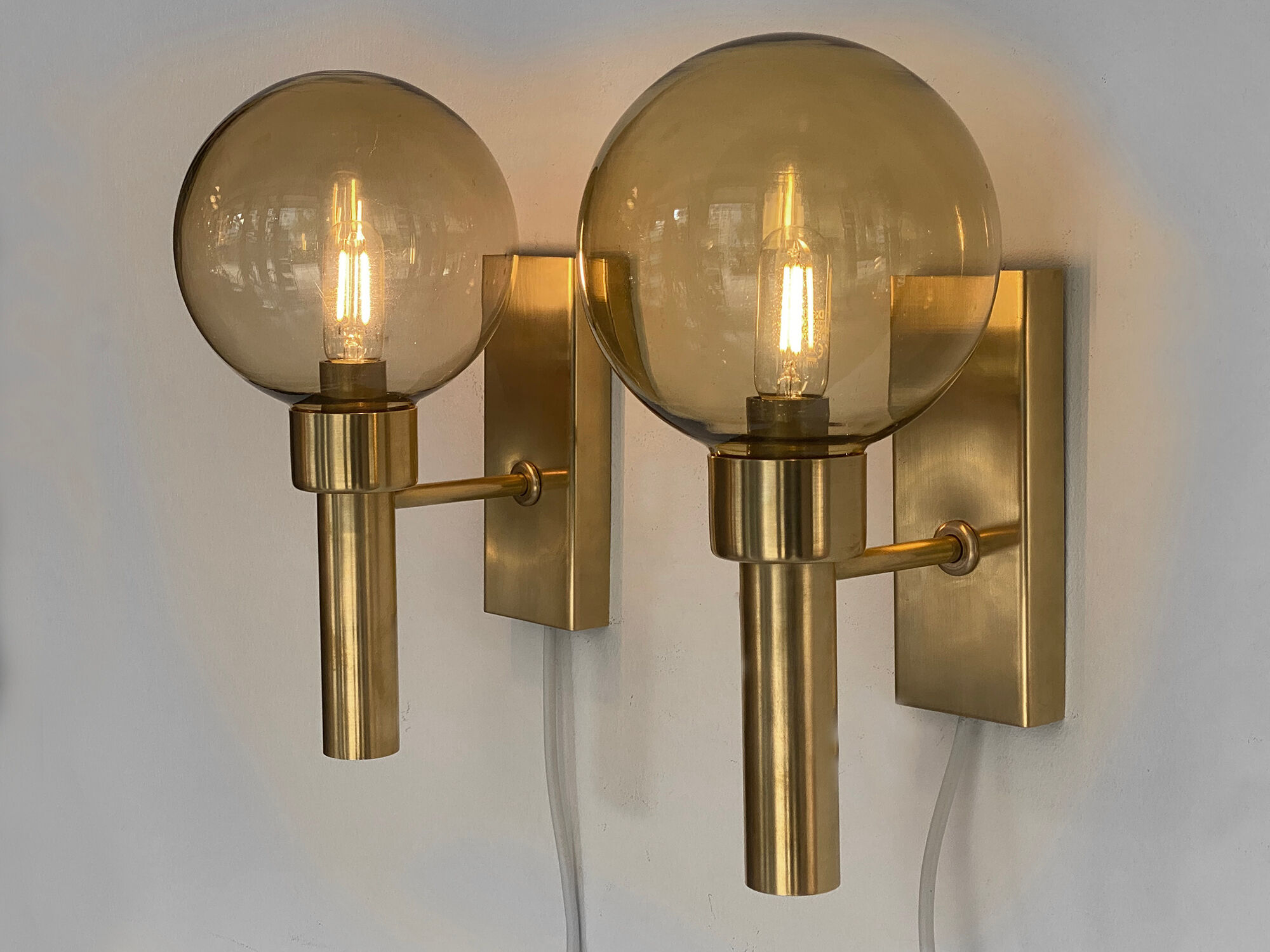Pair of wall lights/sconces "Bodegalampet" by Vitrika. Denmark 1970s