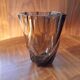 Vintage brown twisted glass vase