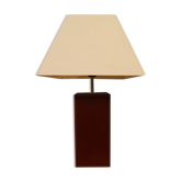 Lampe en cuir fauve design 1980