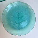 Dessert plates glass leaf