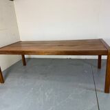 Grande table à manger en teck de style danois du milieu du siècle, années 1960