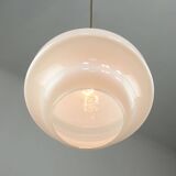Mid-Century Italian Opaline and Brass Pendant Lamp