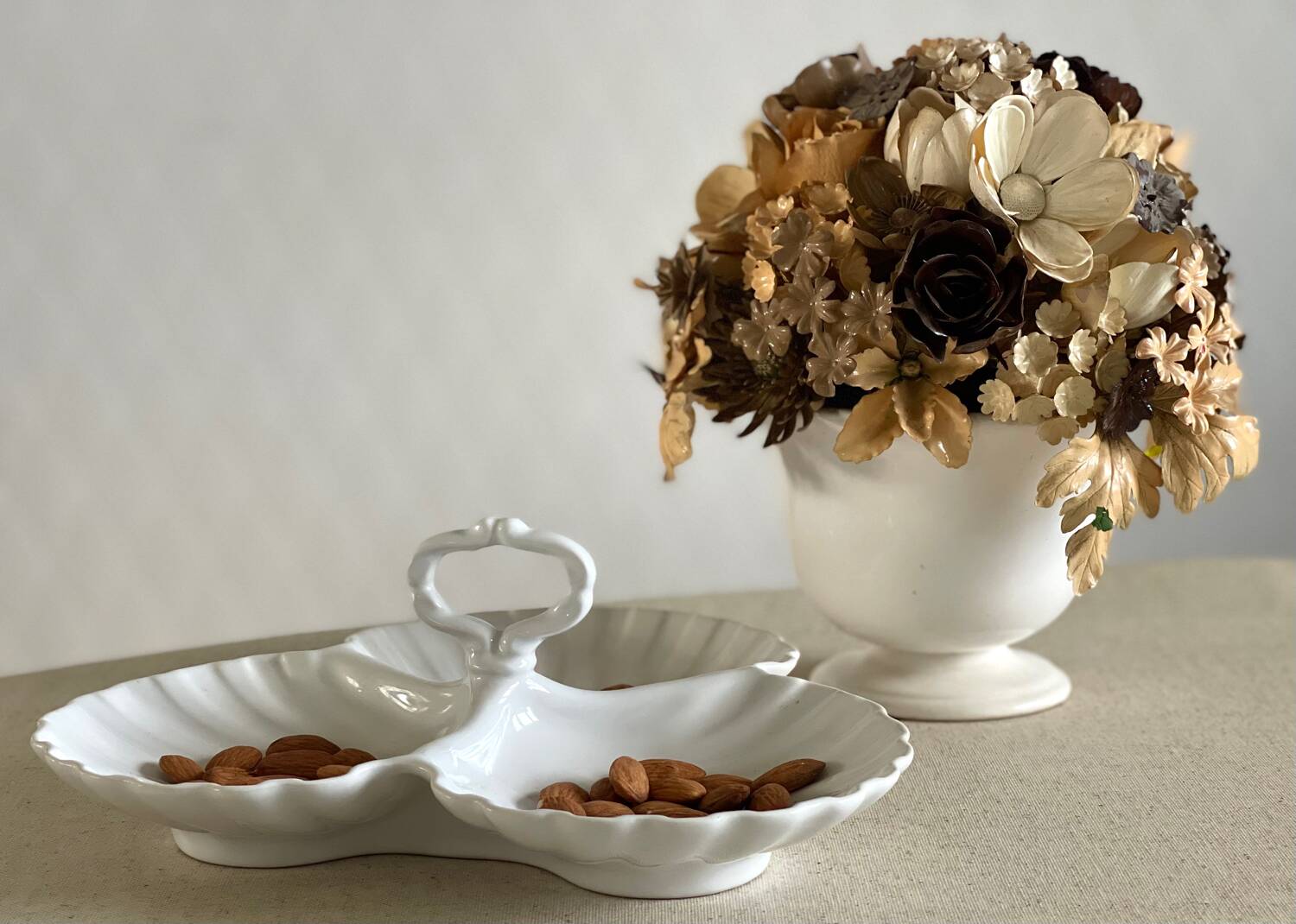 Porcelain serving dish.