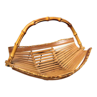 Vintage bamboo fruit basket