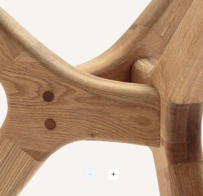 Rectangular glass and oak table, Maricielo 8 Seats - AM PM - L220 x H75