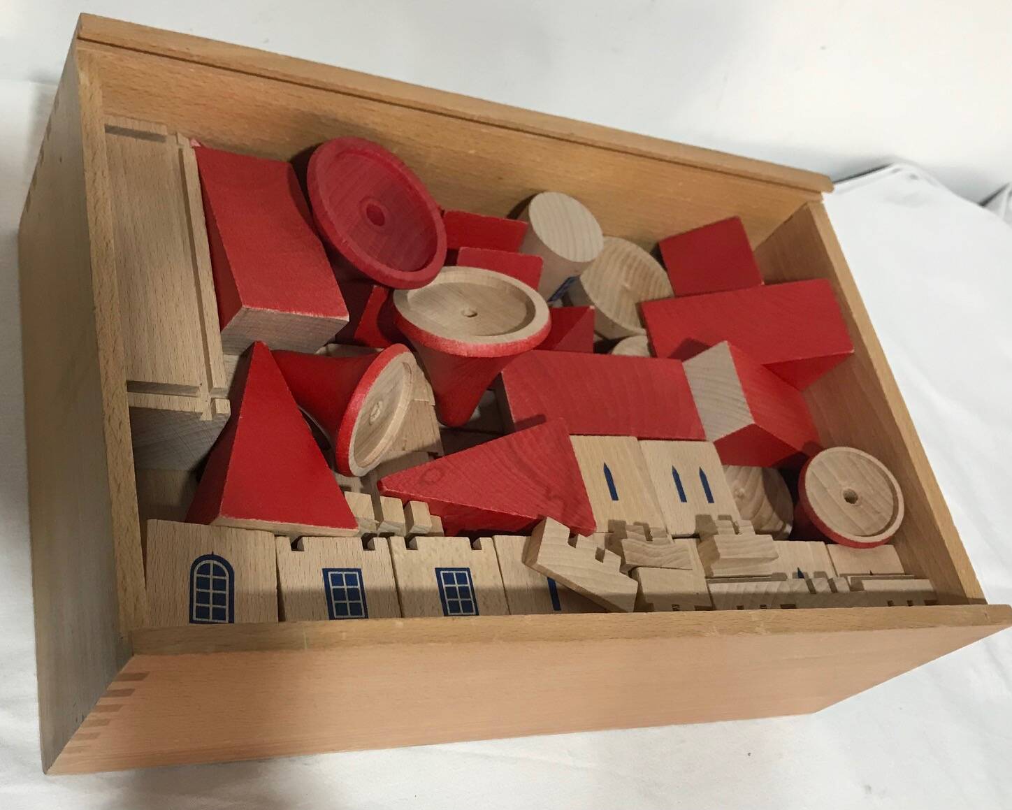 Stackable wooden building castle