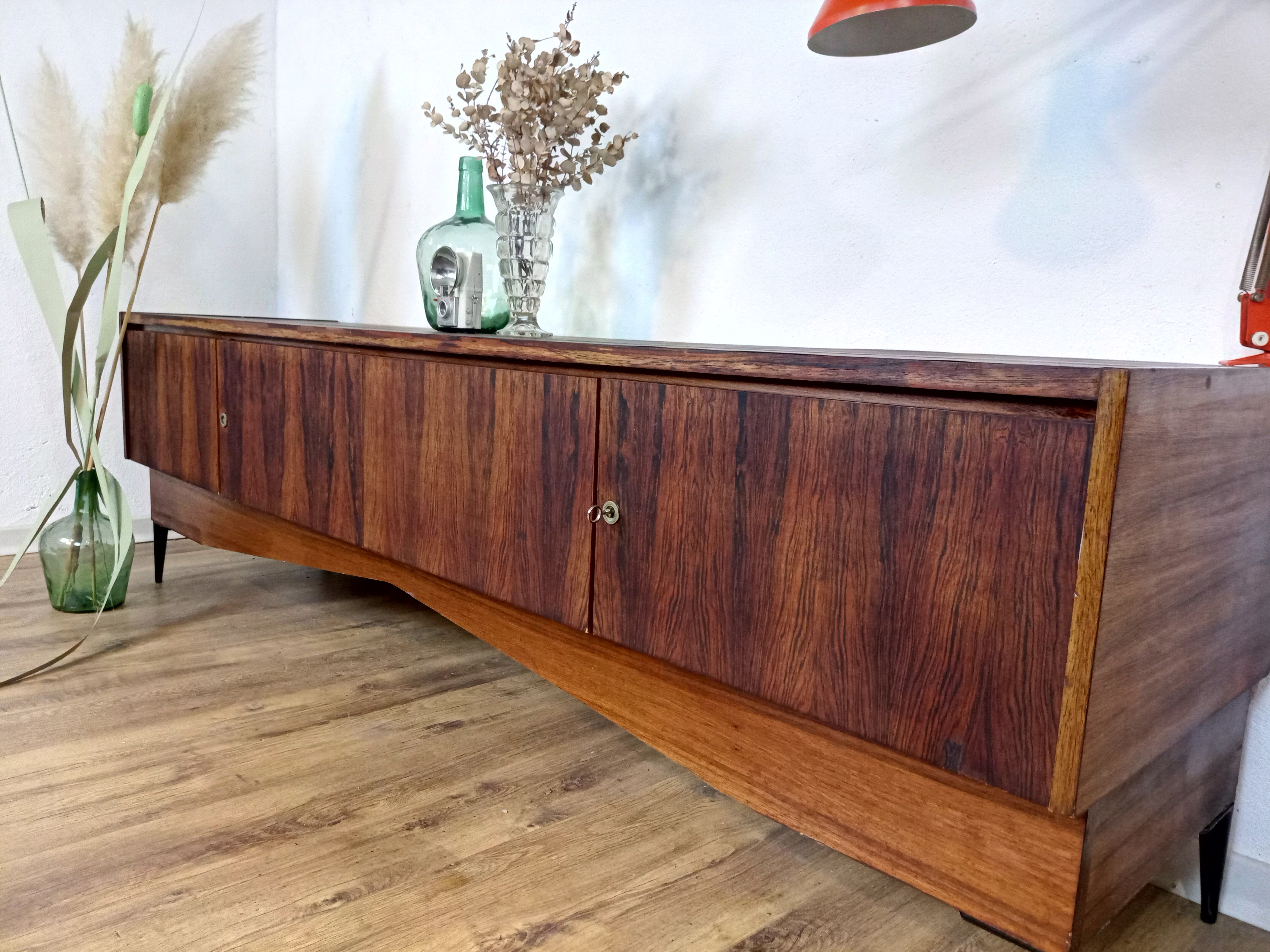 Scandinavian teak and rosewood sideboard